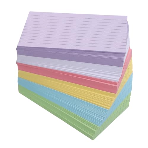 PartyKindom 600 Stück Schwergewichtiger Karton mit Linierten Flashcards zur Prüfungsvorbereitung für Schüler Lehrer Bürobedarf für Akademische Zwecke von PartyKindom