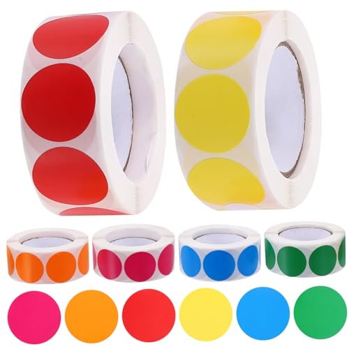 PartyKindom 6Rollen Farbenfrohe Kreisaufkleber Selbstklebende Dot Sticker für Schule und Büro Farbcodierte Etiketten ohne Rückstände Vielseitig Einsetzbar Etiketten PartyKindom 6Rollen Farbenfrohe Kreisaufkleber Selbstklebende Dot Sticker für Schule und Büro Farbcodierte Etiketten ohne Rückstände Vielseitig Einsetzbar Etiketten von PartyKindom