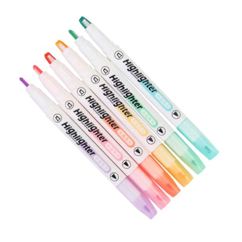 PartyKindom 6Stücke Klaransicht Doppelendige Textmarker mit Feiner Meißelspitze Abwischbare Marker für Präzises Hervorheben und Schreiben für Schule und Studium PartyKindom 6Stücke Klaransicht Doppelendige Textmarker mit Feiner Meißelspitze Abwischbare Marker für Präzises Hervorheben und Schreiben für Schule und Studium von PartyKindom