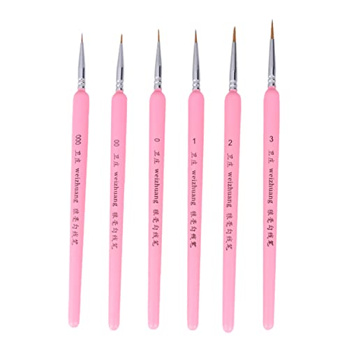 PartyKindom 6Stücke Teiliges Detailpinsel für Künstler Malpinsel für Aquarell Gouache Ölfarben für Schüler und Profis Pinke Farbvariante PartyKindom 6Stücke Teiliges Detailpinsel für Künstler Malpinsel für Aquarell Gouache Ölfarben für Schüler und Profis Pinke Farbvariante von PartyKindom