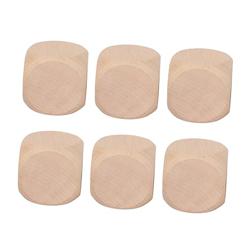 PartyKindom 6Stücke Teiliges Holz Würfel Set Leere Bastelwürfel Robustem Holz für DIY Puzzle und Kreative Projekte von PartyKindom