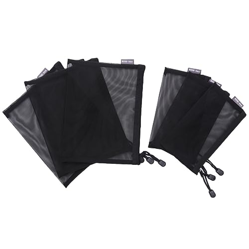 PartyKindom 6Stücke Teiliges Reißverschluss Aktenordner Tasche aus Mesh Transparente Dokumentenbeutel für Büro und Schulbedarf und Schwarz von PartyKindom
