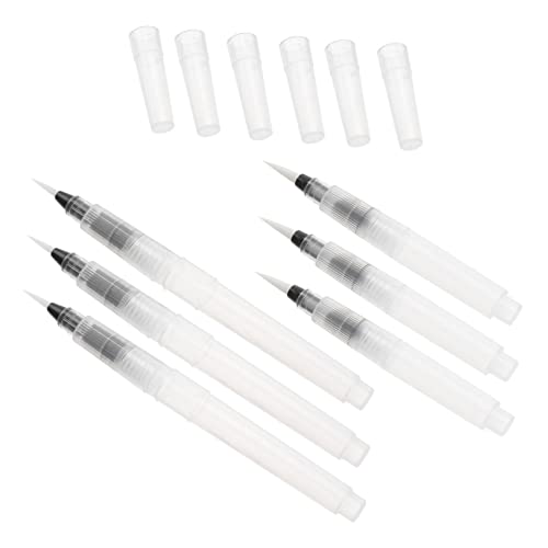PartyKindom 6Stücke Wasservermalbare Pinselstifte Aquarell Malpinsel für Wasserlösliche Buntstifte Spitze Pinsel Spitze Pinsel für Maltechniken von PartyKindom