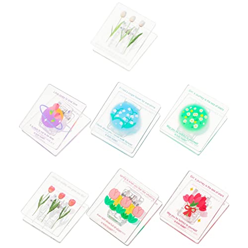 PartyKindom 7 Stück Teiliges Bunte Blumenmuster Clips Multifunktionale Büroklammern für Dokumentenorganisation Accessoire für Büro Schule und Zuhause von PartyKindom