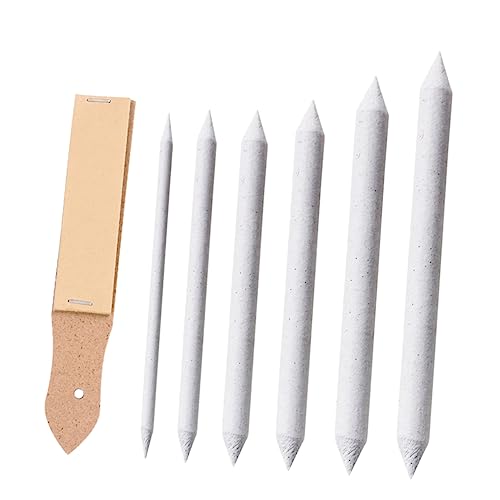 PartyKindom 7 Stück Teiliges Sandpapier für Bleistiftspitzen Ergonomisches Zeichenwerkzeug mit Halterung für Einfaches Aufbewahren für Künstlerisches Skizzieren und Zeichnen von PartyKindom