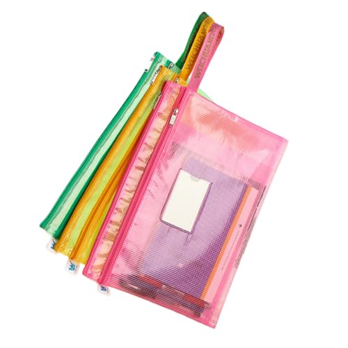 PartyKindom 7 Stück Teiliges Zipper File Bags Mesh Dokumententaschen Transparent Organizer PVC Reißverschluss Aufbewahrungstasche für Büro Schule Stationery Holder Zufällige Zufällige Farbe PartyKindom 7 Stück Teiliges Zipper File Bags Mesh Dokumententaschen Transparent Organizer PVC Reißverschluss Aufbewahrungstasche für Büro Schule Stationery Holder Zufällige Zufällige Farbe von PartyKindom