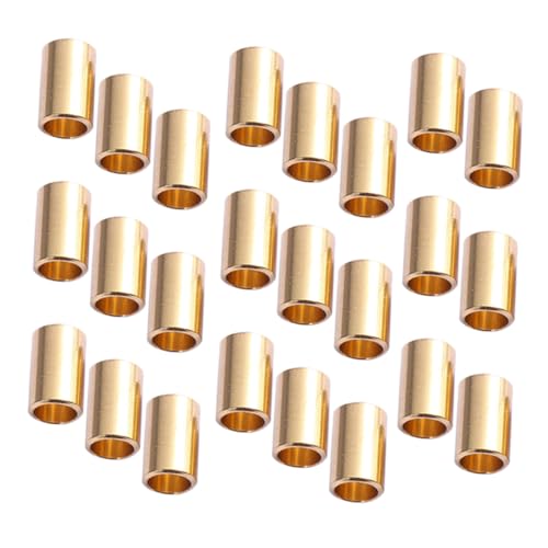 PartyKindom 70 Stück Kupfer Rohr Spacer Perlen Crimpperlen für Schmuckherstellung Oxidationsbeständig Langlebig für DIY Halsketten Armbänder Schmuckzubehör von PartyKindom