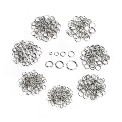 PartyKindom 770 Stück Teiliges DIY Schmuckzubehör Verbindungsringe Offene und Geschlossene Ringe Verschiedene Leicht und Langlebig Für Ohrring Basteln Armband Zubehör von PartyKindom