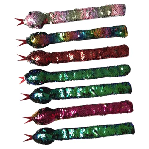 PartyKindom 7Stücke Pailletten Slap Armbänder Schlangenform Party Slap Bands für Kindergeburtstage und Mitgebsel Wiederverwendbar und Sicher im Gebrauch PartyKindom 7Stücke Pailletten Slap Armbänder Schlangenform Party Slap Bands für Kindergeburtstage und Mitgebsel Wiederverwendbar und Sicher im Gebrauch von PartyKindom