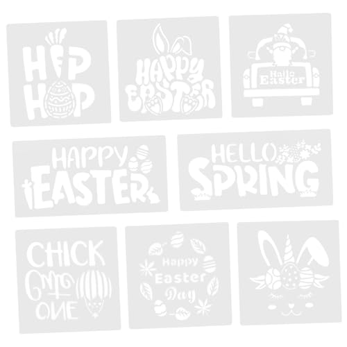 PartyKindom 8 Blatt Wiederverwendbare Schablonen für Ostern Große Malvorlagen für Kreative DIY Projekte Geeignet für Bastelarbeiten Wandgestaltung und Dekoration PartyKindom 8 Blatt Wiederverwendbare Schablonen für Ostern Große Malvorlagen für Kreative DIY Projekte Geeignet für Bastelarbeiten Wandgestaltung und Dekoration von PartyKindom