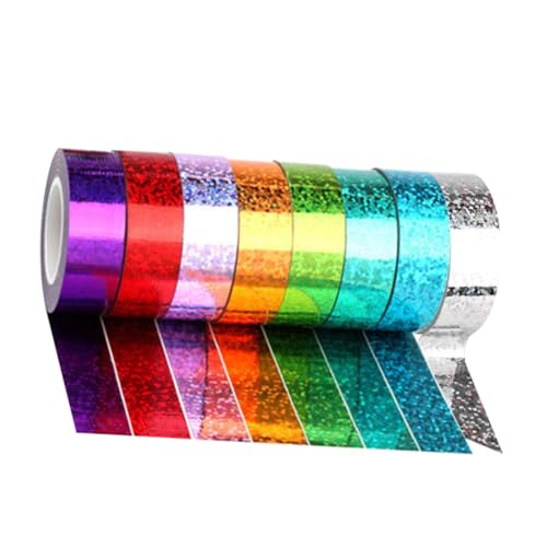 PartyKindom 8 Rollen Buntes Glänzendes Klebeband für Kreative Bastelarbeiten Geschenkverpackungen und Scrapbooking Selbstklebend Vielseitig Einsetzbar für DIY Deko und Handwerk PartyKindom 8 Rollen Buntes Glänzendes Klebeband für Kreative Bastelarbeiten Geschenkverpackungen und Scrapbooking Selbstklebend Vielseitig Einsetzbar für DIY Deko und Handwerk von PartyKindom