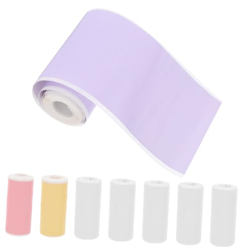 PartyKindom 8 Rollen Teiliges Thermopapier Selbstklebend für Mini Thermodrucker Langlebig Wasserfest Stark Haftend Klare Ausdrucke Geeignet für Etiketten und Notizen von PartyKindom