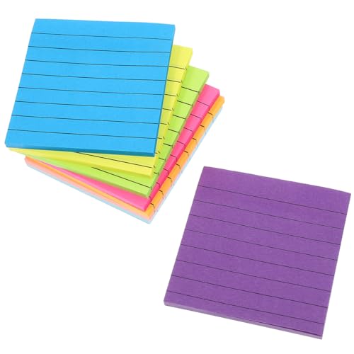 PartyKindom 8 Stück Kleine Haftende Notizblöcke Farben Linierte Memo Pads Selbstklebende Zettel für Büro Schule und Alltag Praktische Vielseitige Haftnotizen von PartyKindom