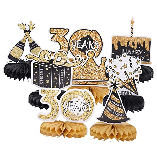 PartyKindom 8 Stück Teiliges Geburtstags Deko Honeycomb Tischdekorationen aus Stabilem Material für Männer und Frauen Stilvolle Party Mittelstücke zur Geburtstagsfeier Praktische und Elegante von PartyKindom