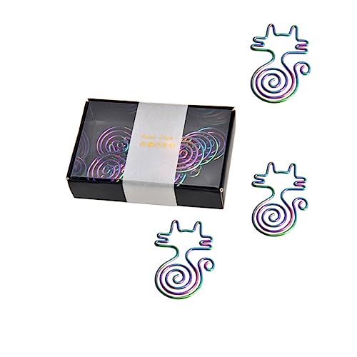 PartyKindom 8 Stück Teiliges Katzenform Büroklammern aus Metall Kreative und Dekorative Clips für Notizen Fotos und Lesezeichen für Büro und Schule von PartyKindom