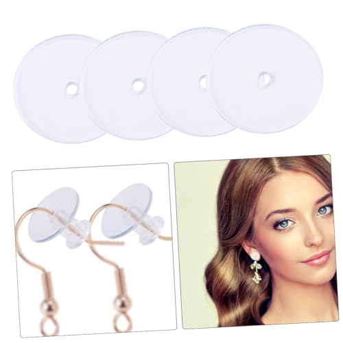 PartyKindom 80 Stück Transparente Ohrring Rückseiten für Ohrstecker und Creolen Schmerzfreie Sichere Ersatz stopper Leicht Hautfreundlich Geeignet für DIY Handgefertigte Ohrringzubehör von PartyKindom