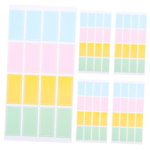 PartyKindom 80 Stück Wasserfeste Namensschild Aufkleber Bunte Beschriftungs Etiketten für Home Office Selbstklebend Sortieren und Klassifizieren von PartyKindom