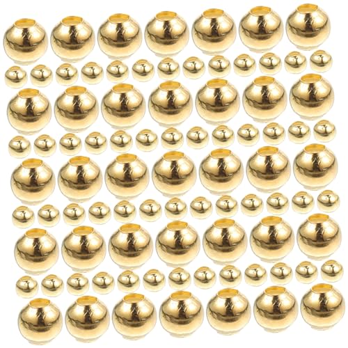 PartyKindom 800 Stück Metallperlen für Schmuck DIY Armband Halskette Bastelperlen mit Spacer Zwischenperlen für Schmuckherstellung und Dekoration Goldfarbene Perlen PartyKindom 800 Stück Metallperlen für Schmuck DIY Armband Halskette Bastelperlen mit Spacer Zwischenperlen für Schmuckherstellung und Dekoration Goldfarbene Perlen von PartyKindom