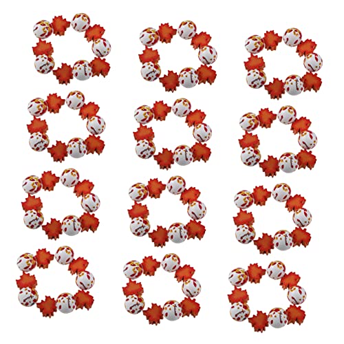 PartyKindom 80Stücke Blattform Holzperlen für DIY Handwerk Holzperlen für Armbänder und Mehr für Projekte und von PartyKindom