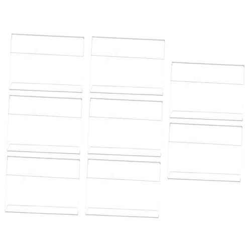 PartyKindom 8Stücke Form Acryl Zeichenhalter für Menüs Etikettinhaber Transparentes Design für Restaurants Messen und Supermärkte von PartyKindom