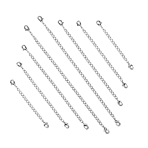PartyKindom 8Stücke Halskettenverlängerungskette Teiliges Zubehör für DIY Schmuck mit Karabinerverschluss für Handgefertigte Armbänder und von PartyKindom