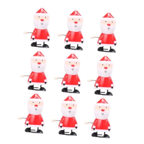 PartyKindom 9 Stück Teiliges Aufziehspielzeug Weihnachten mit Santa Claus Figur Lustige Wind Up Toys als Xmas Mitgebsel für Adventskalender Füllung Bunte Weihnachtsdeko für Kindergarten und von PartyKindom