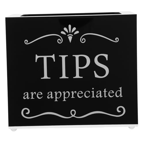 PartyKindom Acryl Trinkgeldbox mit Schlitz Schwarze Spenden Raffle Kasse Vielseitiger Geldbehälter für Bars Restaurants Musiker und Fahrer Sichere Geldaufbewahrung und Kundeninteraktion von PartyKindom