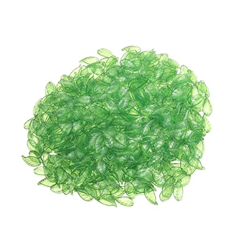 PartyKindom Acrylblume und Blattperlen Schmuck transparente Blätterperlen Schüttgüter Herstellung Reiz Armband-Anhänger transparente Perle transparenter Blattanhänger Blattförmige Perlen Grün von PartyKindom
