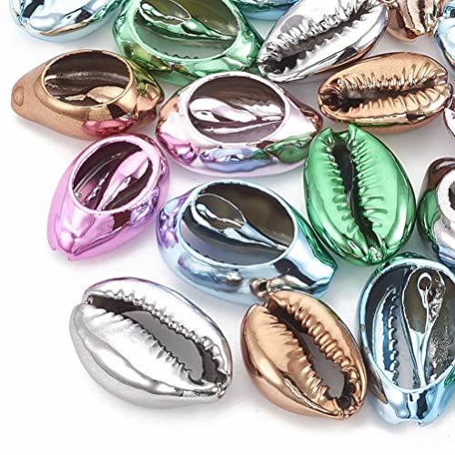 PartyKindom Armreif 100 Stk Anhänger Zum Basteln Werkzeug Zur Herstellung Von Armbändern Goldene Muscheln Hülse Zubehör Muschelperlen Kaurimuscheln Armband Schmuck Schmuckzubehör Selber Machen von PartyKindom