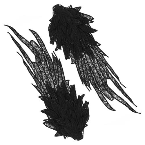PartyKindom Bestickte Engelsflügel Bügelbild Spitzenapplikationen Langlebige Dekorative Spitzenflicken für Kleidung Schuhe Haaraccessoires Schwarze DIY Lace Patches zum Aufbügeln PartyKindom Bestickte Engelsflügel Bügelbild Spitzenapplikationen Langlebige Dekorative Spitzenflicken für Kleidung Schuhe Haaraccessoires Schwarze DIY Lace Patches zum Aufbügeln von PartyKindom