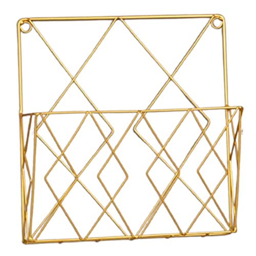 PartyKindom Bücherregal Draht Wandmontierter Zeitschriftenständer Mail Organizer Wandhalterung Wandorganisator Für Das Büro Bürodekoration Zeitungsständer Regaleinheiten Veranstalter Golden PartyKindom Bücherregal Draht Wandmontierter Zeitschriftenständer Mail Organizer Wandhalterung Wandorganisator Für Das Büro Bürodekoration Zeitungsständer Regaleinheiten Veranstalter Golden von PartyKindom