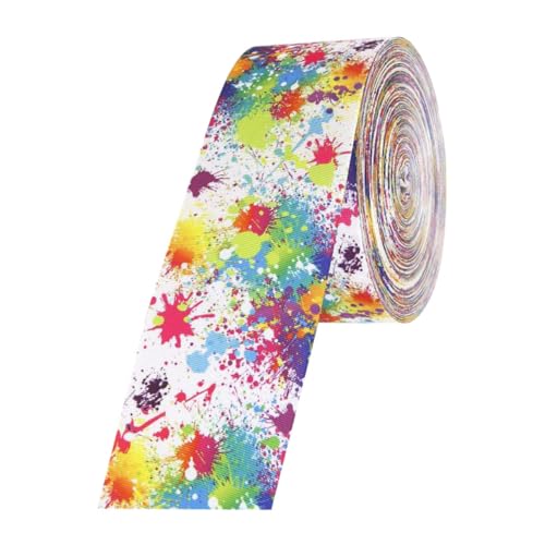 PartyKindom Bunt Bedrucktes Jacquard webband Breit Polyester DIY Geschenkverpackung Schleifenband Dekoratives Bastelband Langlebig Farbenfroh von PartyKindom