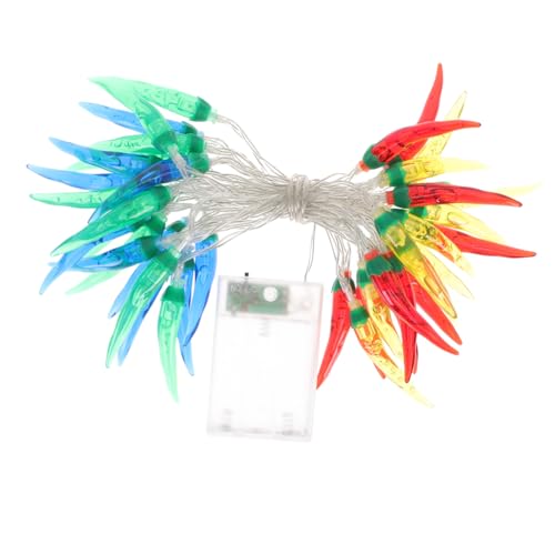 PartyKindom Bunte Chili Lichterkette LED Batteriebetrieben Flexibel Dekorative Lichter für Garten Party Weihnachtsbeleuchtung Außen Schlafzimmer Wohnzimmer von PartyKindom