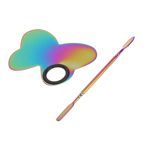 PartyKindom Butterförmige Maniküre Spatel Praktische Nagelkunst Mischpalette für Professionelle und Private Anwendung Leicht zu Reinigen für Nageldesign und Farbmischung von PartyKindom