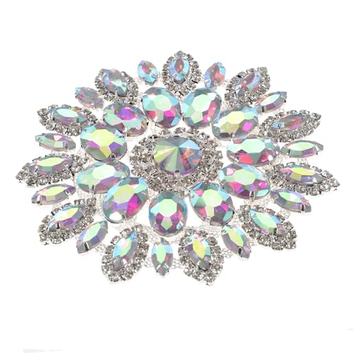 PartyKindom DIY Dekorativer Aufnäher für Kleidung Applikation mit Hotfix Strass Patch Brosche für Styles für Mode Accessoires und Bastelprojekte von PartyKindom