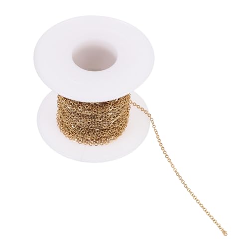 PartyKindom DIY O ring kette Edelstahl Goldfarbig Feine Schmuckkette für Armband Halskette Basteln Langlebig nicht Verblassend Vielseitig für Handgemachten Schmuck und Accessoires PartyKindom DIY O ring kette Edelstahl Goldfarbig Feine Schmuckkette für Armband Halskette Basteln Langlebig nicht Verblassend Vielseitig für Handgemachten Schmuck und Accessoires von PartyKindom