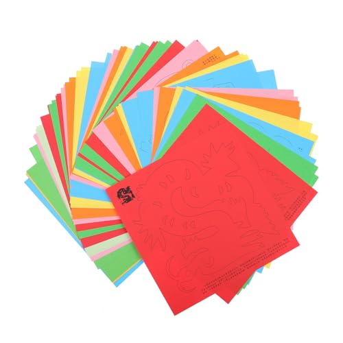 PartyKindom DIY Origami Papier für Langlebige Papier Cuts Bastelkit Chinesisches Neujahrs Design Farbige Origami für Familien von PartyKindom