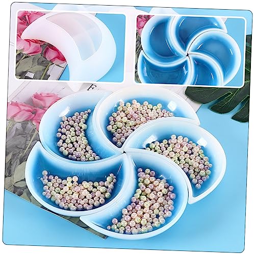 PartyKindom DIY Silikonform Mondform Tablett Flexibel Geruchsneutral für Schmuck Aufbewahrung und DIY Basteln Epoxidharz Gießform mit Feiner Detailarbeit und Einfacher von PartyKindom