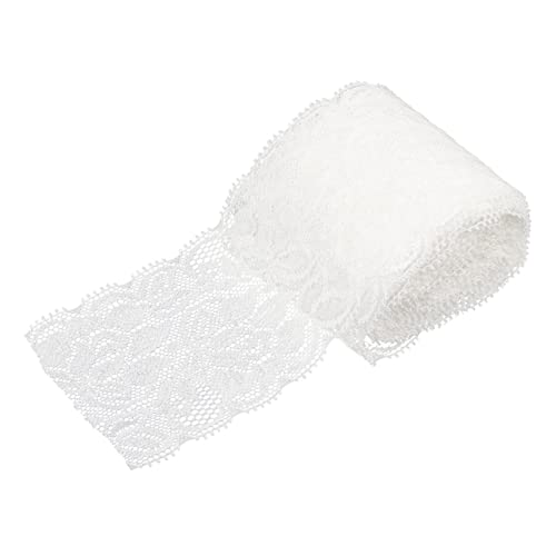 PartyKindom DIY Spitzenbesatz für Kleidung Elastisches Dekoratives Spitzenband für Bastelprojekte Weiß für Bekleidungsverschönerungen und Vorhangverzierungen PartyKindom DIY Spitzenbesatz für Kleidung Elastisches Dekoratives Spitzenband für Bastelprojekte Weiß für Bekleidungsverschönerungen und Vorhangverzierungen von PartyKindom