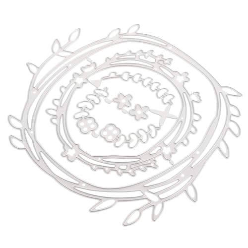 PartyKindom DIY Wreath Cutting Die Carbon Steel Stanzform für Scrapbooking Grußkarten und Kinderhandwerk für Kreative Bastelprojekte Fördert die Handarbeitsfähigkeiten von PartyKindom
