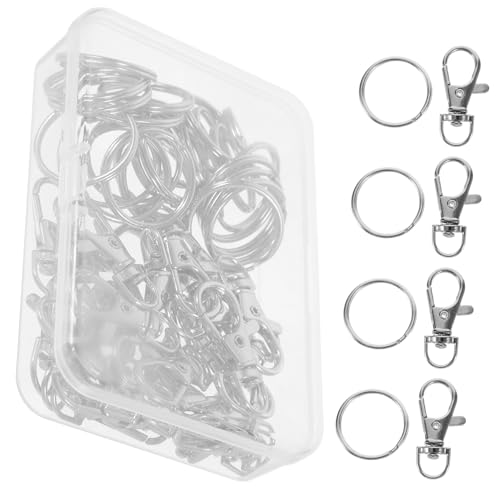 PartyKindom Drehbare Schnallenringe Teiliges Metall Schlüsselanhänger für Geldbörsen Taschen und DIY Zubehör und Elegant für Schlüssel und Kleine Gegenstände von PartyKindom