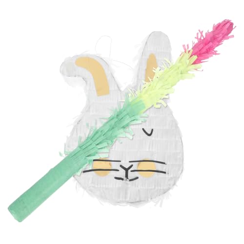 PartyKindom Easter Party Hängende Hasen Piñata mit Stab Kindergeburtstagsdeko Niedliches Hasenspielzeug für Osterfeier Gastgeschenke PartyKindom Easter Party Hängende Hasen Piñata mit Stab Kindergeburtstagsdeko Niedliches Hasenspielzeug für Osterfeier Gastgeschenke von PartyKindom
