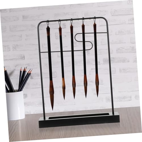 PartyKindom Edelstahl calligraphy brush rack Schlichtes Design Robustes Verformungsbeständiges Desktop dekor Multifunktionaler Pinselhalter für Kalligrafie und Schreibfeder für von PartyKindom