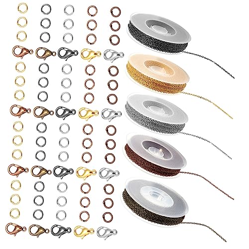 PartyKindom Eisenkette mit Lobster Clips Ringen Farben Weiß Gold Antikgrün Antikrot Schwarz für Kreative Bastelprojekte PartyKindom Eisenkette mit Lobster Clips Ringen Farben Weiß Gold Antikgrün Antikrot Schwarz für Kreative Bastelprojekte von PartyKindom