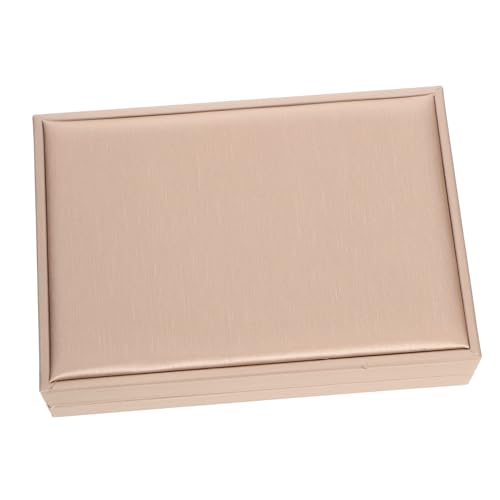 PartyKindom Elegantes Schmuckkästchen aus PU Material Champagnerfarben Kleine Geschenkbox für Ringe Anhänger und Halsketten Stilvolle Aufbewahrung Langlebig und Anti verhedderung als Geschenk PartyKindom Elegantes Schmuckkästchen aus PU Material Champagnerfarben Kleine Geschenkbox für Ringe Anhänger und Halsketten Stilvolle Aufbewahrung Langlebig und Anti verhedderung als Geschenk von PartyKindom