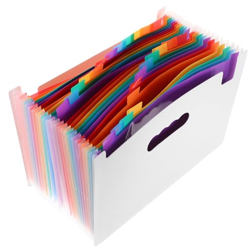 PartyKindom Erweiterbare Fächermappe Tragbare Dokumentenmappe mit Bunten Sortieretiketten für Büro Schule und Reisen aus Material Fächer Leicht und Praktisch PartyKindom Erweiterbare Fächermappe Tragbare Dokumentenmappe mit Bunten Sortieretiketten für Büro Schule und Reisen aus Material Fächer Leicht und Praktisch von PartyKindom
