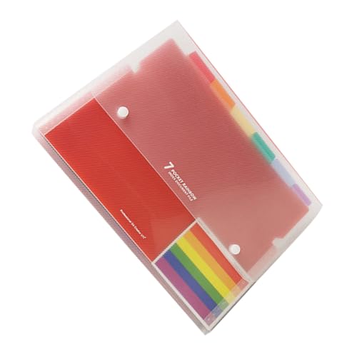 PartyKindom Fächer Dokumentenmappe mit Druckknöpfen Erweiterbare Tragbare Aktenmappe in Regenbogenfarben für Büro Schule und Zuhause Praktischer Organisationsordner für Schüler und PartyKindom Fächer Dokumentenmappe mit Druckknöpfen Erweiterbare Tragbare Aktenmappe in Regenbogenfarben für Büro Schule und Zuhause Praktischer Organisationsordner für Schüler und von PartyKindom