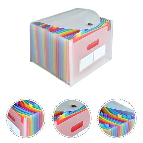PartyKindom Fächiger Datei Organizer mit Deckel Tragbare Transparente Fächermappe für Effiziente Dokumentenorganisation für Büro und Zuhause mit Farbigen Registertabs und Einzigartigem Design PartyKindom Fächiger Datei Organizer mit Deckel Tragbare Transparente Fächermappe für Effiziente Dokumentenorganisation für Büro und Zuhause mit Farbigen Registertabs und Einzigartigem Design von PartyKindom