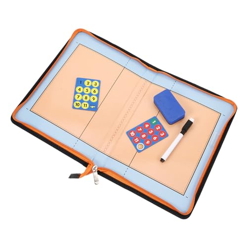 PartyKindom Faltbarem Volleyball Taktikboard mit Reißverschluss Magneten Markierungsstift und Radiergummi für Trainer und Spielanalysen von PartyKindom