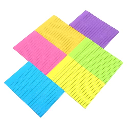 PartyKindom Farben Haftnotizen Selbstklebende Liniertes Stark Haftend für Notizen Planungen Erinnerungen Vielseitig Verwendbare Memo Sticker für Büro und Schule von PartyKindom